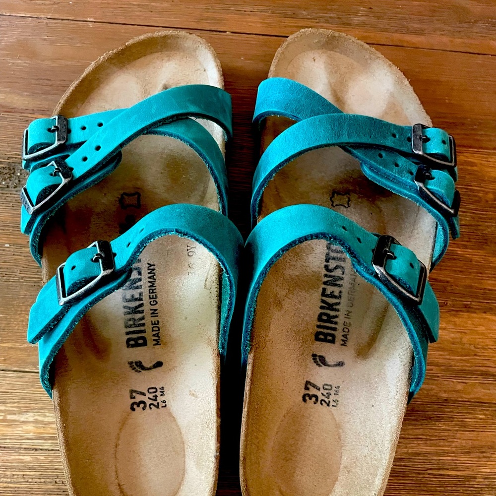 Teal Birkenstock 37 Narrow